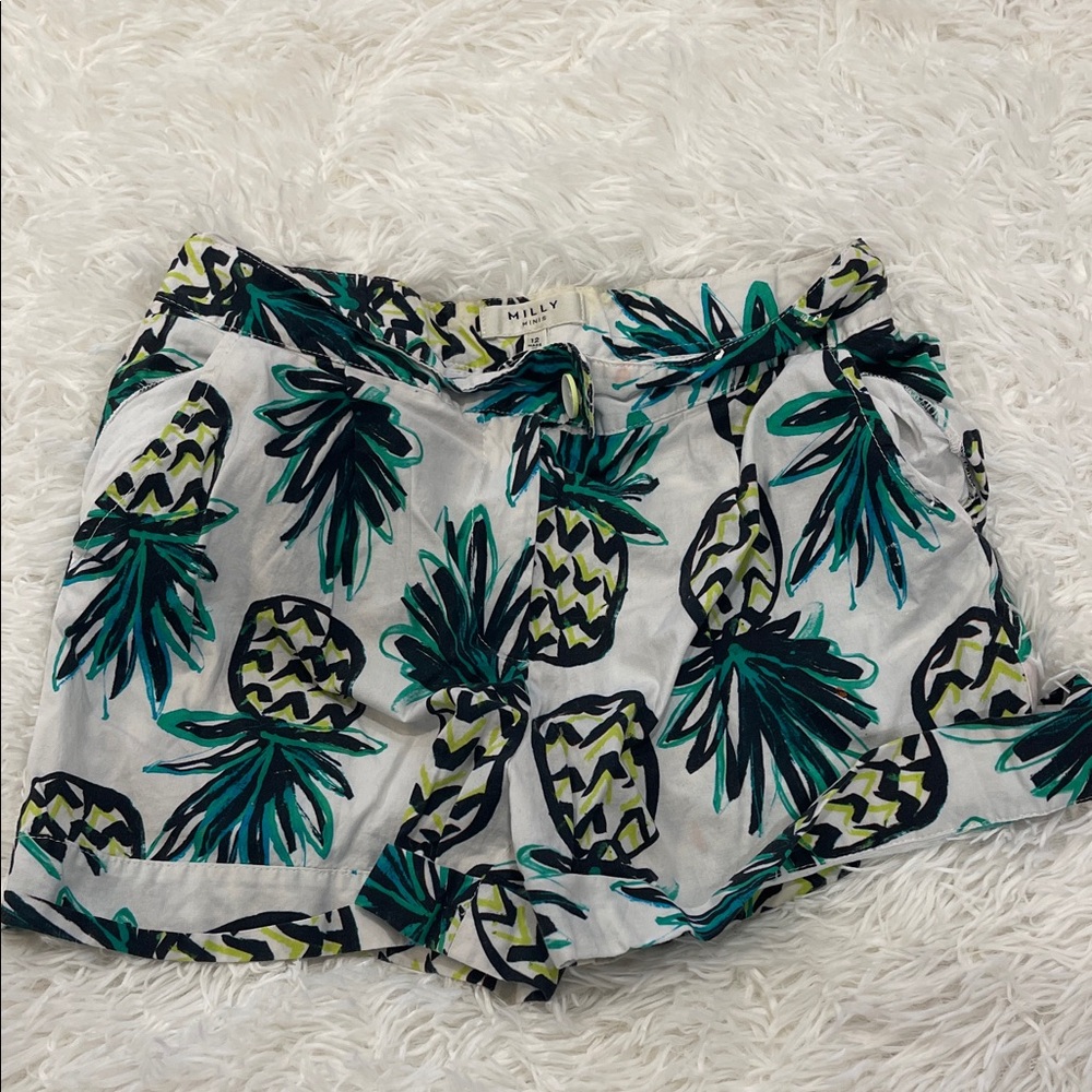 Milly brand pineapple shorts. Size 12. Adorable print.